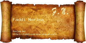 Faddi Norina névjegykártya